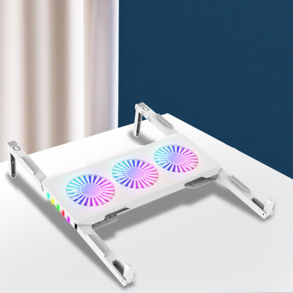 Portable Slim Smart Laptop Cooling Pad with USB and three fans, suitable for -inch gaming laptops.