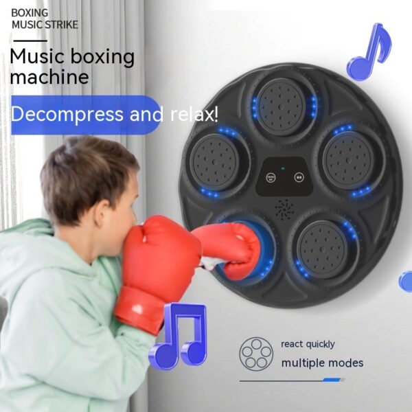 Children's Music Boxing Machine with Blue Light Reaction Target and Intelligent Electronic Wall Target