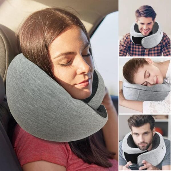 Travel Neck Pillow, Non-Deformed Airplane Pillow, Travel Neck Cushion Durable U-Shaped Travel Memory Nap Neck Pillow.