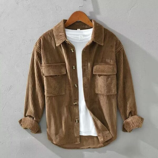 Men's Spring and Autumn High-end Corduroy Shirt